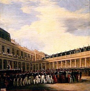 La Garde Nationale Celebre, Dans La Cour Du Palais Royal, L'anniversaire De La Naissance Du Roi.6 Octobre 1830 — Dubois François