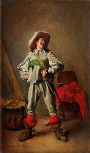 Le Rieur, Époque Xviie Siècle — Jean-louis Ernest Meissonier