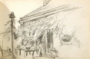 House And Dinner Bell — John Ottis Adams