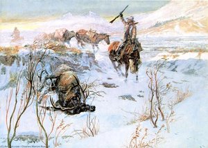 Weihnachtsessen Für Die Männer Auf Dem Trail (auch Bekannt Als Der Preis-schuss) — Charles Marion Russell, Romantik