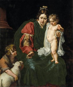 The Virgin And Child With The Infant St John The Baptist — Abraham Janssens