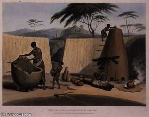 Booshuana women manufacturing earthen ware