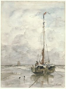 Visserspink Aan Het Strand — Jacob Henricus Maris