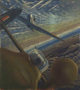 Fighter Affiliation Halifax And Hurricane Aircraft Co Operating In Action — Walter Thomas Monnington