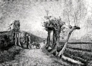 Behind The Hedges — Vincent Willem Van Gogh, Impressionistic Realism