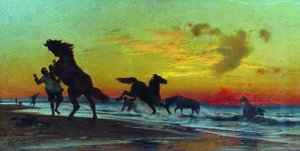Horses Bathing — Vladimir Orlovsky