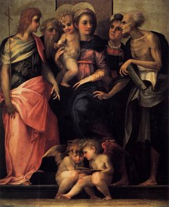 Madonna Enthroned With Four Saints — Rosso Fiorentino, Renaissance