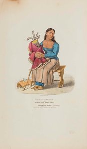 Ta Ma Kake Toke Or The Woman That Spoke First A Chippeway Squaw (mourning), From The Aboriginal Portfolio — James Otto Lewis