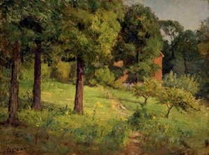 The Studio Garden (orchard - Late Summer) — Theodore Clement Steele, Impressionism