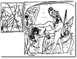 Blind Minotaur Is Guided By Girl — Pablo Picasso, Surrealist Movement