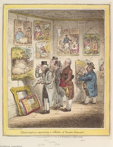 Connoisseurs Examining A Collection Of George Moreland's — George Morland