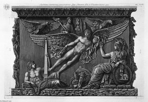 Pedestal Of The Same Relief (two Branches) — Giovanni Battista Piranesi