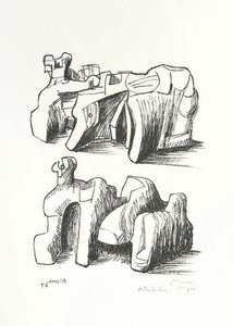 Two Rock Reclining Figures — Henry Moore