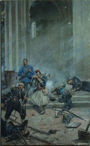 Scène de la guerre de 1870 Bataille