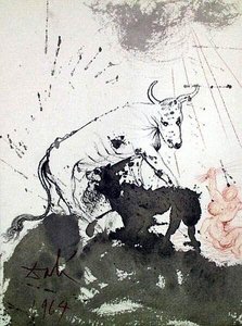 Leo Quasi Bos Comedens Paleas (isaías 11:7) — Salvador Dalí