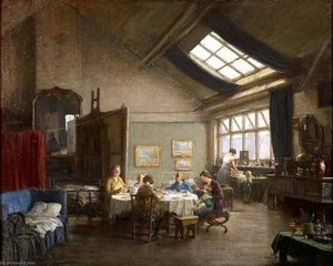 Refugees In My Studio — Frederick William Elwell