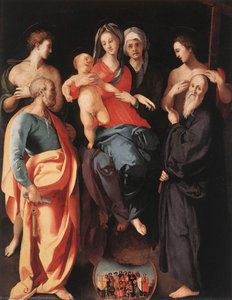 Virgin And Child With St Anne And Members Of The Medici Family As Saints — Giovanni Maria Butteri