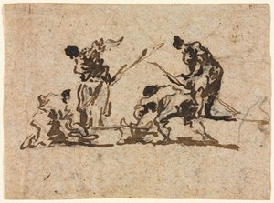 Farmers And Fisherman Working — Francesco Lazzaro Guardi