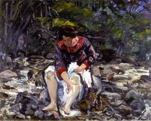 Girl In The Brook (charlotte Corinth) — Lovis Corinth