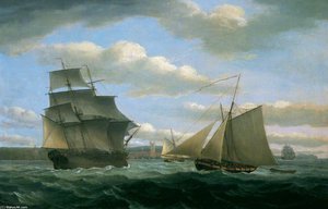 Shipping Off Exmouth — Thomas Luny