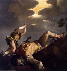 David And Goliath — Titian, Italian Renaissance