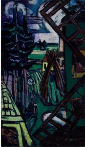Large Laren Landscape With Windmill — Max Beckmann
