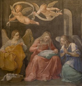 Die Madonna Beim Nähen — Reni Guido (le Guide)