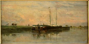 Peniches A Bezons — Charles-françois Daubigny