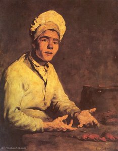 Augustin Le Cuisinier Aux Ecrevisses — Theodule Augustine Ribot