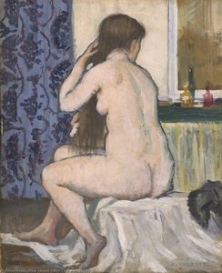 Girl At Her Toilet — Pierre Adolphe Valette
