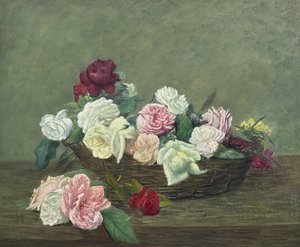 A Basket Of Roses - Henri Fantin-latour — Henri Fantin-latour, Realism