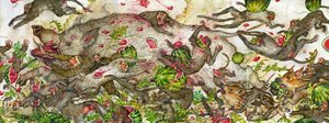 White Boar And Watermelons — Mu Pan