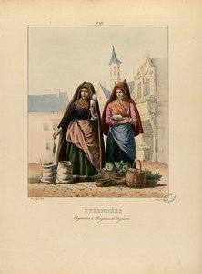Paysannes De Bagnères De Bigorre — Edouard Pingret