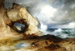 The Cavern, California Coast (also Known As Sinbad Wrecked) — Thomas Moran