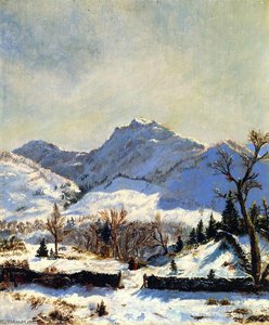 A Winter View From Newburgh, New York — Louis Remy Mignot