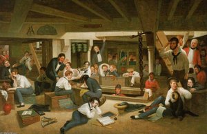 Life In The Ocean Representing The Usual Occupations Of The Young Officers In The Steerage Of A British Frigate At Sea