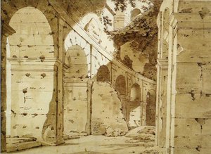 Inside The Arcade Of The Colosseum — Joseph Wright Of Derby, Romanticism