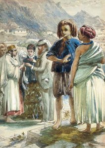 Somalis, Jews And Overland Passengers At Aden, Yemen — William Simpson