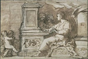 St. Cecilia At The Organ Surrounded By Angels — Luca Giordano