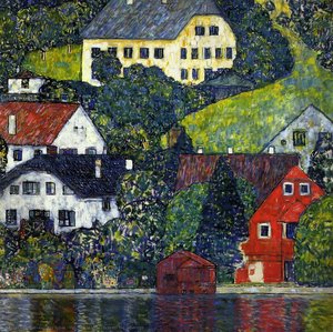Houses At Unterach On The Attersee — Gustav Klimt