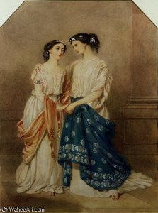 Scene From The Production Of 'antigone — Alfred Edward Chalon