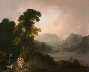 Thirlmere, Westmorland (figures by George Morland)