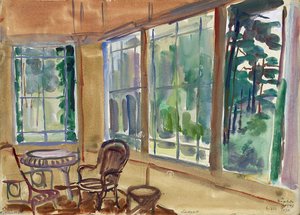 Balcony On The Estate Of Marshal Ivan Bagramian — Martiros Sarian