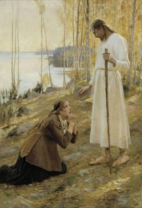 Christ And Mary Magdalene, A Finnish Legend — Albert Edelfelt, Finnish Realism