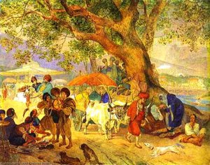 Sweet Waters Near Constantinople — Karl Pavlovich Brulloff, Romanticism