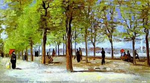 Terrace In The Luxembourg Garden — Vincent Willem Van Gogh, Post-impressionism