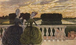 Two Ladies On The Terrace — Konstantin Andreevic Somov