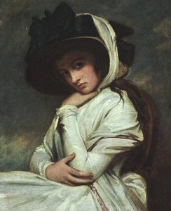 Lady Hamilton Mit Strohhut — George Romney