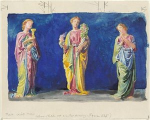 Faith, Hope, And Charity, Study For Window, Trinity Church, Chicago — John La Farge