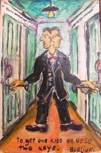 To Get One Kiss, He Uses Two Keys — David Davidovich Burliuk